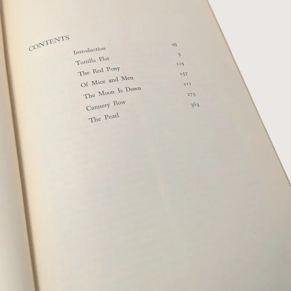 1953 The Short Novels of John Steinbeck Hardcover Book